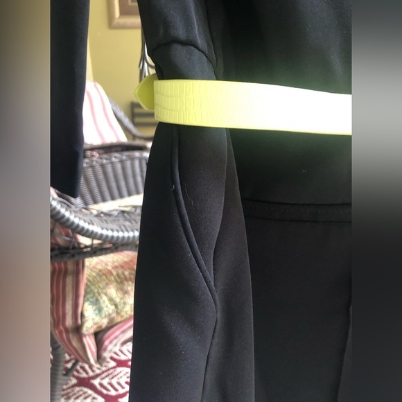 TED BAKER LONDON Ariyell Jumpsuit Shorts Romper w/Lime Green Belt, Lined - Picture 9 of 12